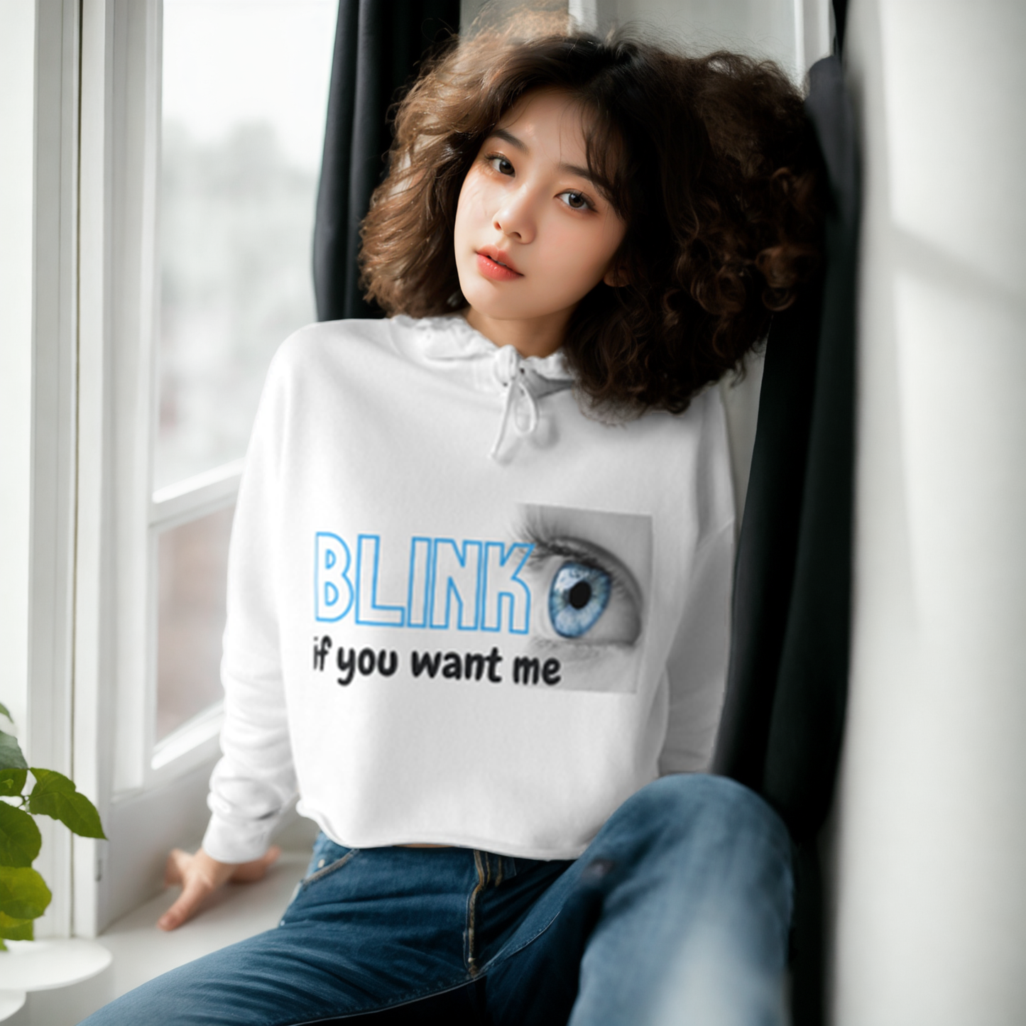 BLINK crop hoodie