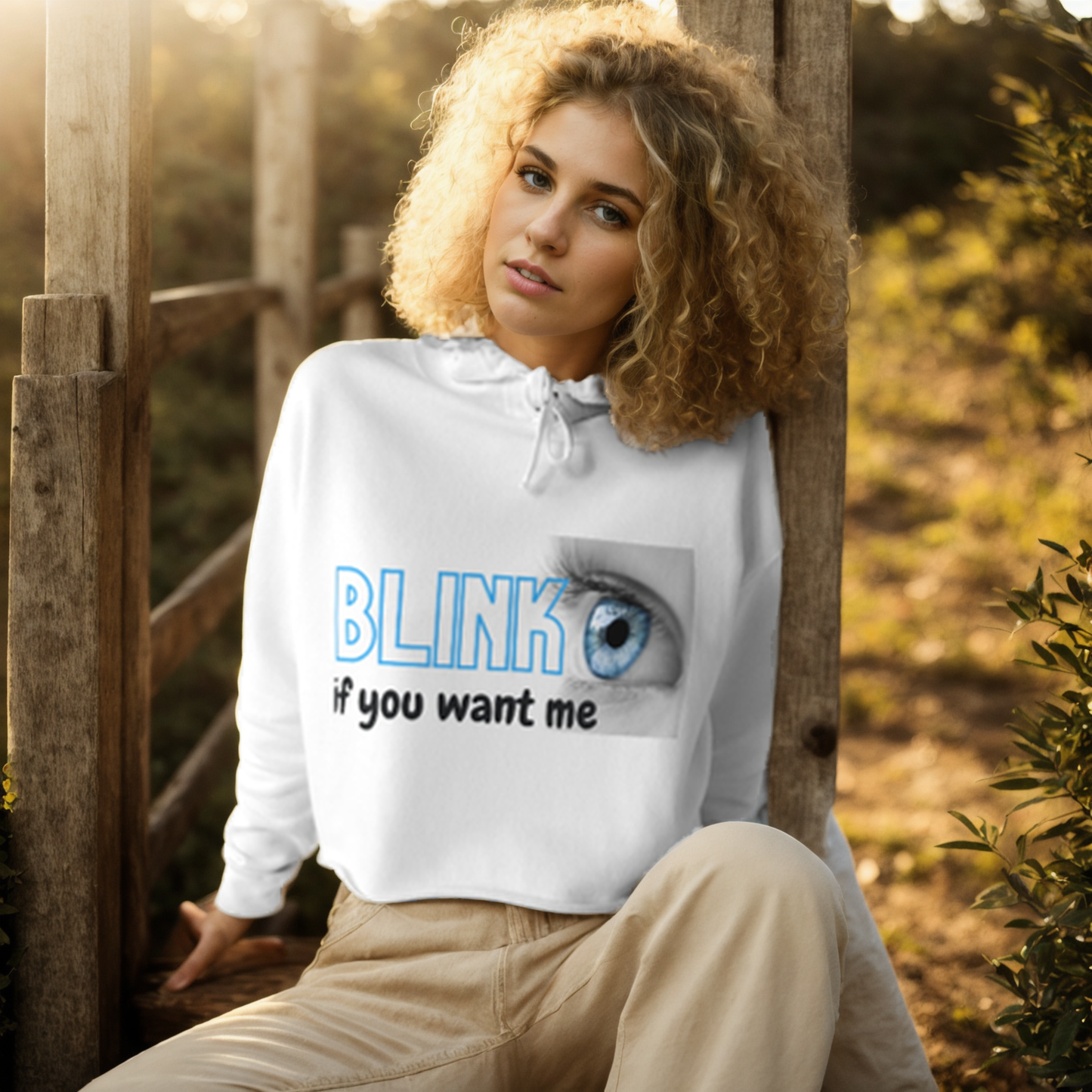 BLINK crop hoodie