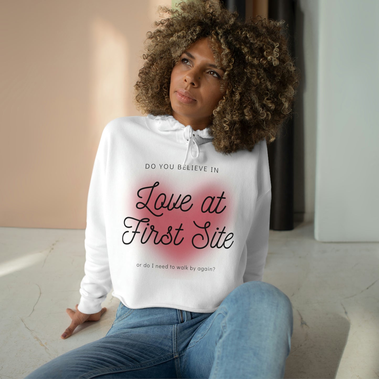 Love at First Sight crop hoodie