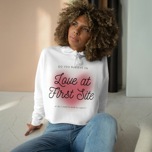 Love at First Sight crop hoodie